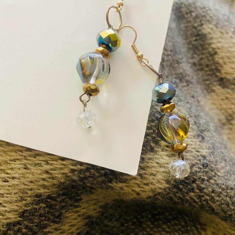 Womens glass bead earrings